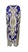 100% Polyester Tribal Ethnic Print Long Kaftan Maxi | Plus Size Royal Blue