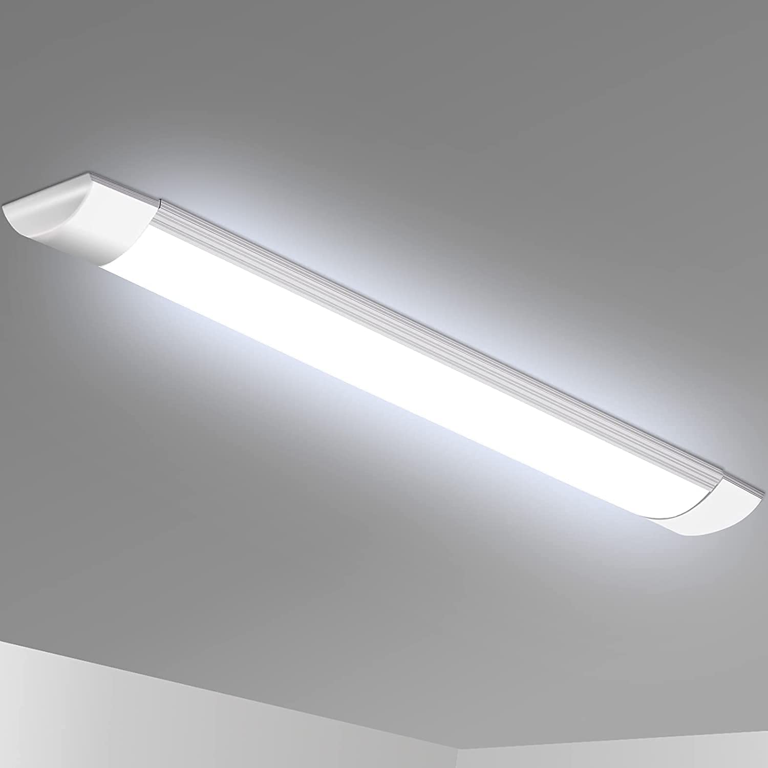 MOSSODOR LED Batten Light Low Profile Surface Mounted LED Ceiling Tube Light (1 Pack, 60cm (2ft) 18W)