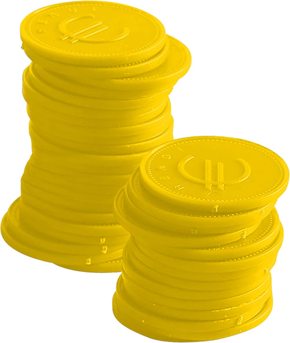 HENDI Coin tokens, yellow, ⌀25 mm