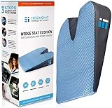 Memory Foam Car Seat Cushion: Breathable, Non Slip, Dual Layer Memory and Polyurethane Lumbar Support Pad; Orthopedic, Coccyx, Pelvic, and Sciatica Pain Relief Wedge for Cars Trucks and Office Chairs