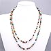 Qitian 6mm Agate Beads Necklace Bracelet Multicolor Handmade Strand Long Necklace for Women 47''