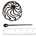 Parcelona French Swirls Celluloid Chignon Hair Slide Pin Thru 3.5