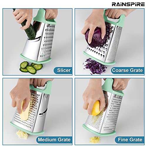 Rainspire Professional Box Grater, Cheese Grater Box for Kitchen