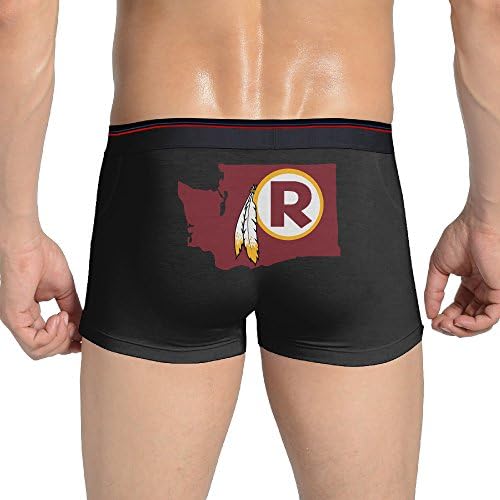 Men's The Red Washington Map Skins Boxer Brief Underwear Black