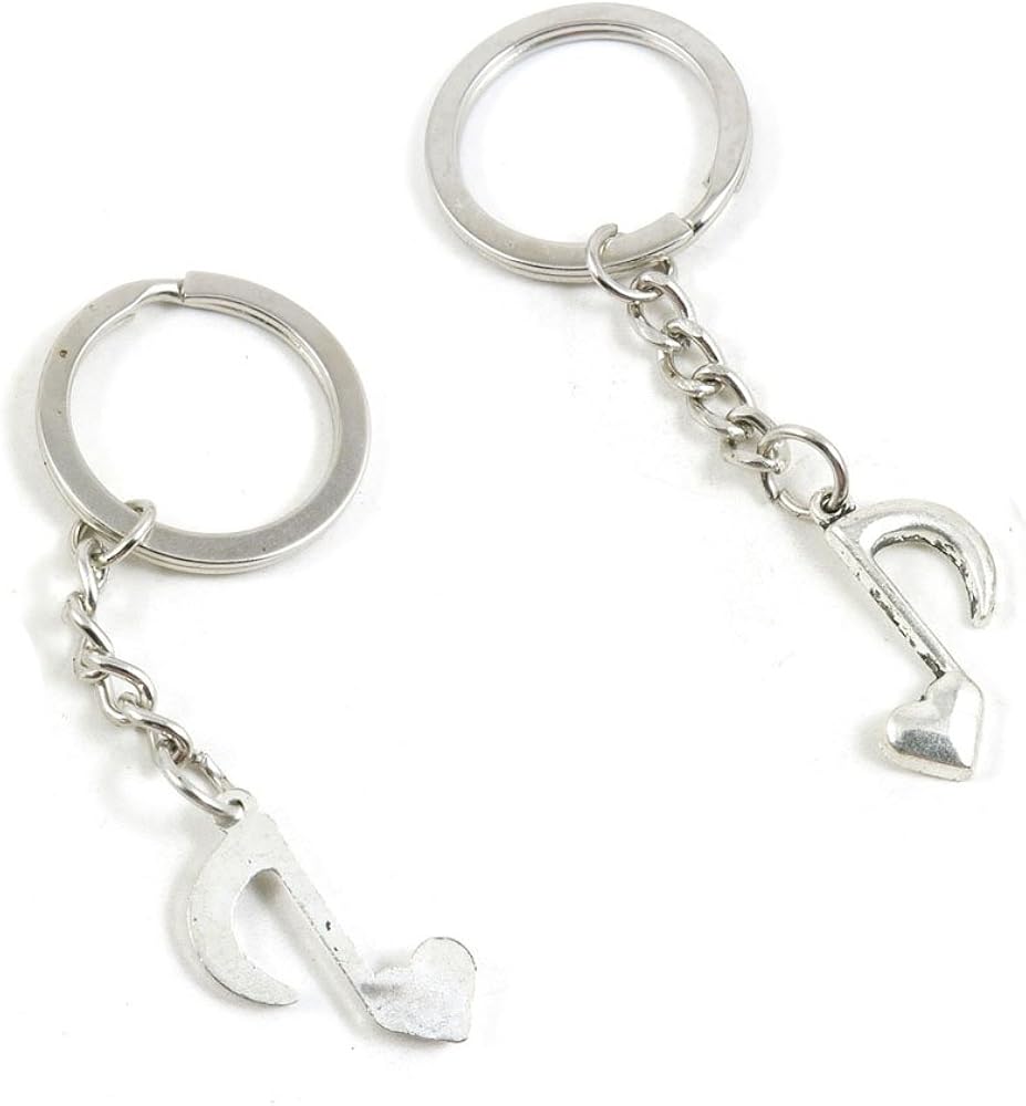 1 PCS Music Musical Note Keychain Keyring Jewelry Making