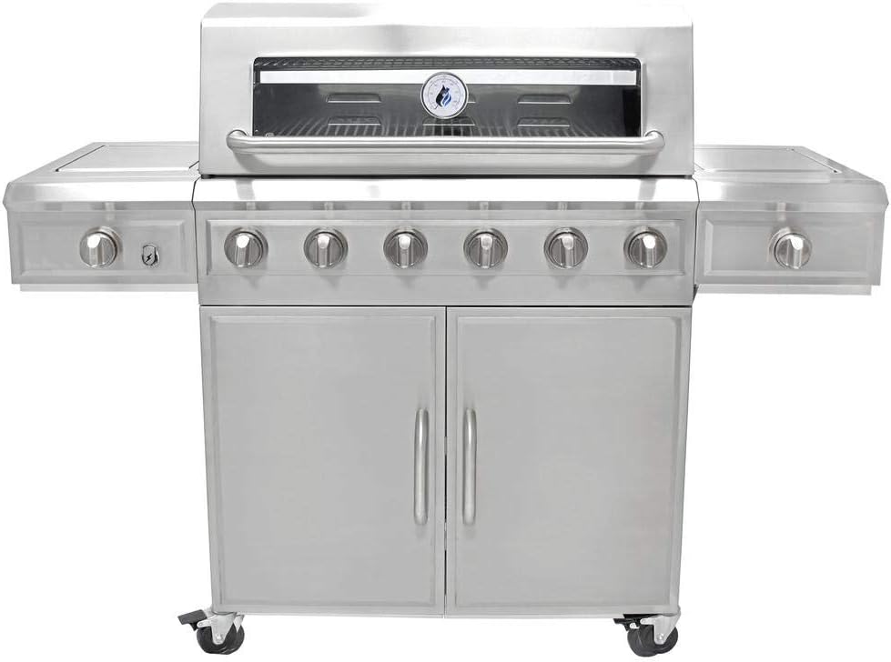 Review 3 Embers 6 Burner Stainless Steel Dual Fuel Propane Gas Grill