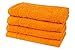 Quick Dry, 100% Cotton, Hand, Hair, Face, Gym, Spa Towel, Absorbent, Light Weight (Orange, 4 Pack, 16x28 Inch)