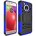 Motorola Moto E4 Case, Moto E 4th Generation Case, Zenic Full-Body Heavy Duty Shockproof Protective Hybrid Case Cover with Swivel Belt Clip and Kickstand for Moto E4 / G5 (Blue)