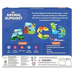 Skillmatics Animal Alphabet Puzzle - 52 Piece
