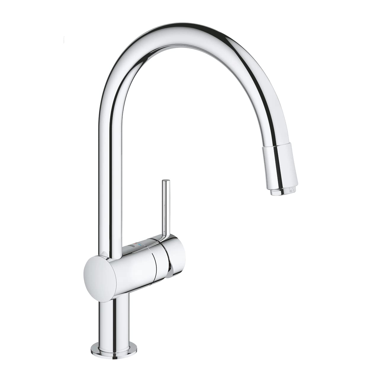 GROHE 32918000 | Minta Kitchen Tap C-Spout | Pull-Down Shower Head | Chrome