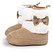 Ecosin(TM) Baby Bowknot Keep Warm Soft Sole Snow Boots Crib Prewalker Shoes Toddler (0~6Month, Khaki)