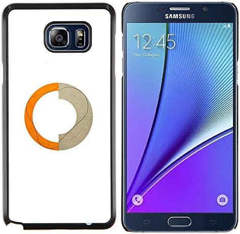 For Samsung Note 5 N9200 N920 - ABSTRACT RING ORANGE BEIGE CRESCENT /Design Hard Plastic Protective Case Slim Fit Cover/ - Super Marley Shop -