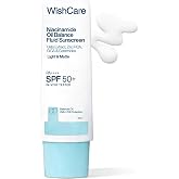 WishCare 5% Niacinamide Oil Balance Fluid Sunscreen SPF 50 PA++++ - Lightweight Matte Sunscreen SPF 50 for Oily Skin &amp; No White Cast 50g