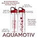 30 oz Flip Straw Motivational Fitness Water Bottle with Inspirational Time Measurements/ Goal Markers | Track Water Intake with BPA-Free Non-Toxic Tritan Bottle | BONUS Fruit Flavored Recipes (red)
