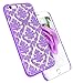 iPhone 6 Case, Style4U iPhone 6 [Purple] Flower Damask Design Slim Fit Case Cover for Apple iPhone 6 4.7 Inch with 1 Stylus and 1 HD Clear Screen Protector [Purple]