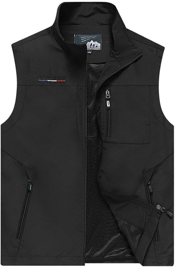 Men's Outdoor Quick Dry Vest Waterproof Fishing Vests Waistcoat Gilets