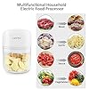 MMTX Mini Food Chopper Electric Small Food Processor Portable Fruit Blender Mixer Chops Vegetables, Nuts & Onion Meat Mincer Grinder for Baby Food USB Rechargeable 3.7V 250ml