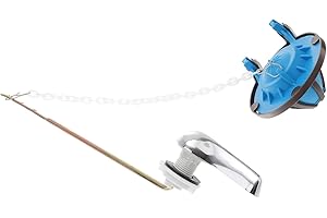 VILLCASE Front-Mounted Toilet Handle Tank Flush Lever Flapper Replacement Kit for Standard Toilet Tank Parts