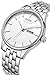 BUREI Men's Dress Wrist Watches with White Dial Day Date Canlendar and Stainless Steel Bracelet