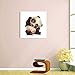 Animals Canvas Wall Art, Modern Glasses Panda Art Oil Painting Prints, Ideal Home Decor for Kitchen Kids Bedroom Living Room - Ready to Hang 20X20 inch