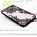 iPhone 6 Plus Case,iPhone 6s Plus Case,HUIYCUU Totem Henna Lace Flower Slim Fit Case Soft Bumper Border Matte Hard Back Cover Girls Paisley Datura Design for iPhone 6 / 6S Plus 5.5 inch,Black Mandala