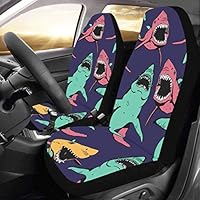 Artsadd Shark Car Seat Covers (Set of 2) Best Automobile Seats Protector