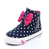Alexis Leroy Kids' Shoes Girls' High-top Zipper Canvas Shoes