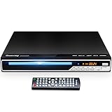 Gueray DVD Player, All Region Free DVD Player CD Disc Player for TV with HDMI/AV Output, HD 1080P, Supports MIC/USB, Remote C