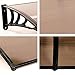 MCombo 39 inch x 38.6 inch Window Awning Outdoor Polycarbonate Hollow Sheet Door Patio Canopy (Dark Brown Hollow Sheet/Black Bracket+Aluminum Fixing Bar)