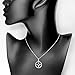 925 Sterling Silver Compass Abalone Shell Pendant Necklace 18