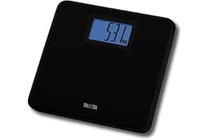 Tanita HD-662 Digital Weight Scale (Black) - Japan Technology Bathroom Scale with 330 lb Weight Capacity - 2" Blue Backlit Large LCD Display - Accurate, Durable, Step-On Operation