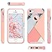 ULAK iPhone 5S Case, iPhone 5 Case,iPhone SE Case, Slim Fit Protection Case Hybrid Scratch Resistant Hard Back Cover Shock Absorbent TPU Bumper Protective Case (Pink Marble)