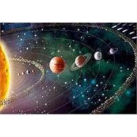 Yingxin34 500 Piece Puzzle-Solar System Early Learning Toys Children Adult Christmas Halloween Gift Decompression Decoration Painting Home Office