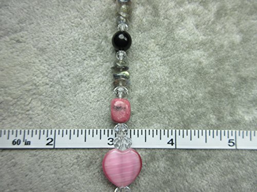 Genuine Shungite, Rhodonite and Labradorite Healing Bracelet Protection - Thumbnail 3