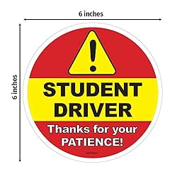 Student Driver Window Clings (6 Pack) - 6" Round