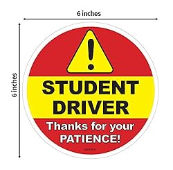 Student Driver Window Clings (1 Pack) - 6" Round