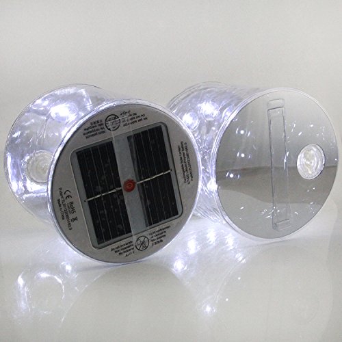 2 PACK INFLATABLE SOLAR LANTERN LED LIGHT DUAL, EMERGENCY WATERFROOF