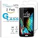 [2-Pack] KATIN For LG K10 Tempered Glass Screen Protector No-Bubble, 9H Hardness, Easy to Install