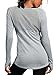 Ssyiz Women's Yoga Tops Athletic Open Back Work Our Clothes Sports Tops Long Sleeve Fashion Running with Mesh Active Wear Exercise Hiking Gym Clothes Thumb Hole Shirts Gray M for Women Loose Fit