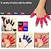 Granvela Finger Sleeves, 10 Pcs Professional Nylon Finger Protective Cover for Basketball, Volleyball, Tennis, Badminton and more (Pink)