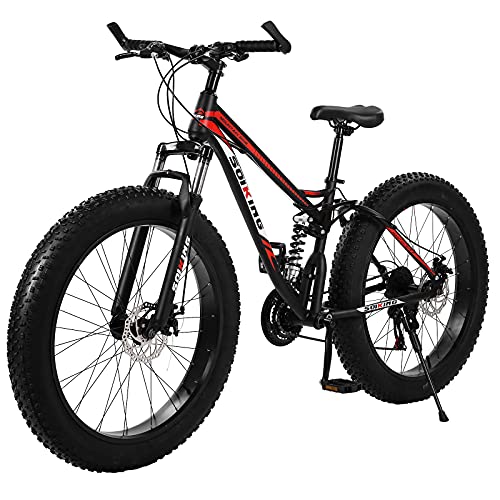 Mens Fat Tire Mountain Bike, 17-Inch/Medium High-Tensile Aluminum