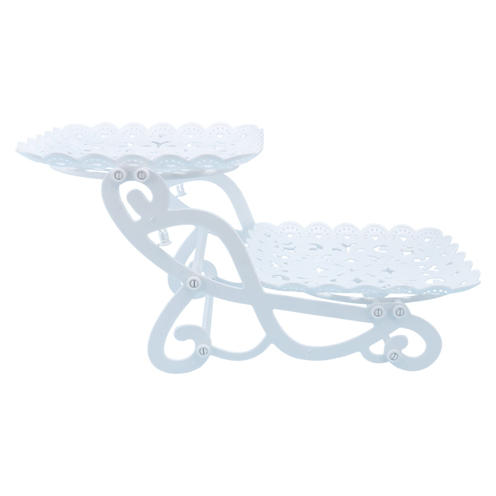 Cabilock Tiered Serving Stand 2 Tier Cupcake Stand Serving Cake Stand Dessert Stand for Dessert Server Cookie Wedding Tea Party