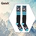 Gmark Women's Over-the-Calf Tube Socks Knee High Performance Valentine Sock Blue