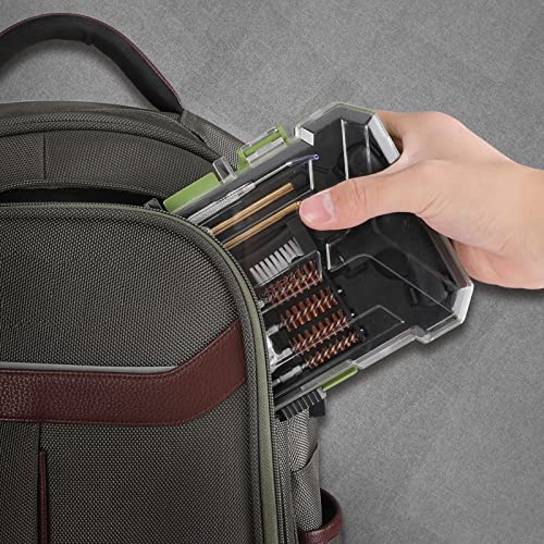 Swiss+Tech Universal Gun Cleaning Kit, 16 Piece Gun Cleaning Kit with Cleaning Rod, Bore Brushes, Gun Cleaning Jags and Cleaning Patches, for Handguns, Rifles and Shotguns, Portable Case Included