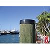FLAT-Pilling-Black-Plastic-Marine-Dock-Piling-Cone-Cap-Boat-Pylon-Edge-Post-Head-Cover-Black-8-inch