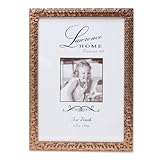 Lawrence Frames Rose Shimmer Metal Picture Frame, 5 by 7-Inch, Gold
