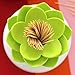 Bloss Cotton Swab Holder Q-tips Holder Lotus Toothpick Holder Small Toothpick Case Toothpicks Organizer Bathroom Vanity Canister -Green