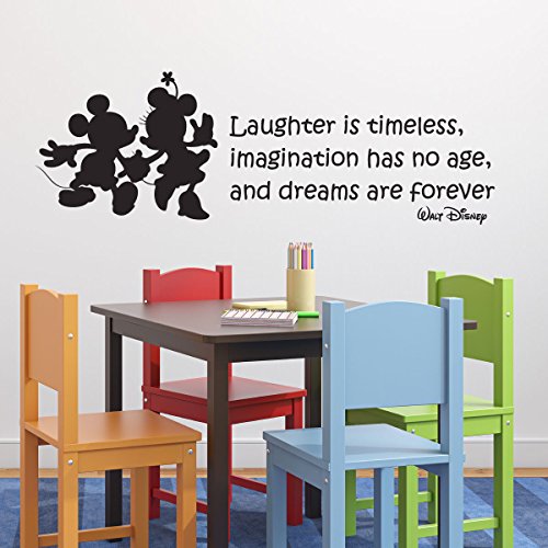 Custom Vinyl Decor Disney Quotes – Mickey Mouse Decorations, Laughter is Timeless with Minne