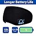 Bluetooth Sleep Mask with Sleep Headphones - 2020 Upgrade Bluetooth 5.0 - Built-in Speakers & MIC, Handsfree Call, Music, Washable - Travel Accessory, Gift