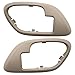 Pair Set Inside Inner Tan Door Handle Trim Bezels Replacement for Cadillac SUV Chevrolet GMC Pickup Truck AutoAndArt